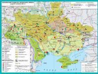 Карти на минералните ресурси на Украйна Карти на минералните ресурси на Овруч по почва